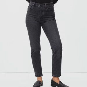 Everlane Original Cheeky Jeans Washed Black High Rise Straight | Size 25